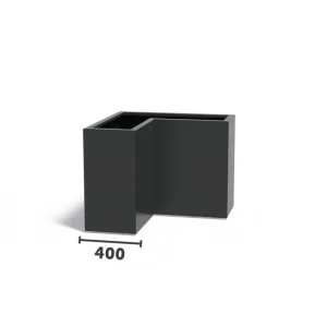 Plantenbak Carrez L-vorm aluminium 100x100x80 cm