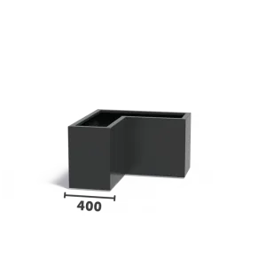 Plantenbak Carrez L-vorm aluminium 100x100x60 cm