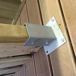 Vloerpaalhouder met plaat 7,1 x 7,1 cm verzinkt