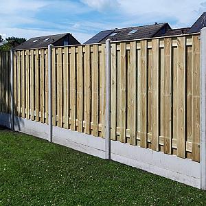 Beton DB Tussenpaal 10x10x308 cm, Grijs tbv Scherm 180