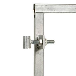 Grenen Tuindeur Recht op verstelbaar stalen frame 120x195 cm