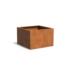 Plantenbak Carrez met bodem cortenstaal 120x120x80 cm