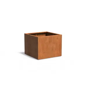 Plantenbak Carrez met bodem cortenstaal 100x100x80 cm