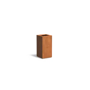 Plantenbak Carrez met bodem cortenstaal 40x40x80 cm