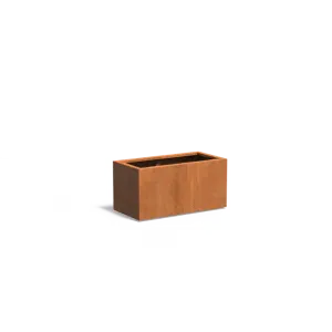 Plantenbak Carrez met bodem cortenstaal 100x50x50 cm