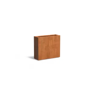 Plantenbak Carrez met bodem cortenstaal 90x30x80 cm