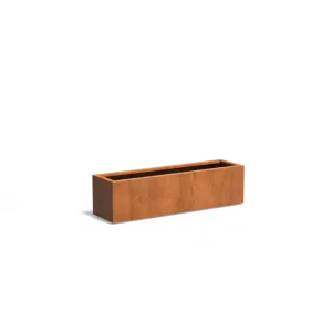 Plantenbak Carrez met bodem cortenstaal 150x40x40 cm