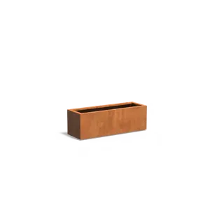 Plantenbak Carrez met bodem cortenstaal 120x40x40 cm