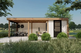 3612 buitenverblijf athene 8225x 3975 onbehandeld wit  vooraanzicht