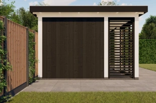 3642 buitenverblijf rome 8440x4210mm met steellook  linkerzijkant 1