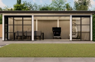 3642 buitenverblijf rome 8440x4210mm met steellook  voorzijde 1