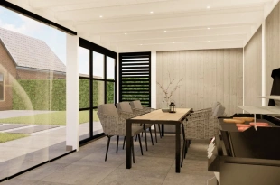 3642 buitenverblijf rome 8440x4210mm wit met steellook binnenzijde rechts 1