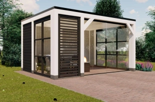 3653 buitenverblijf valencia 4500x3500 mm wit zwart linkerzijde