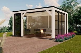 3653 buitenverblijf valencia 4500x3500 mm wit zwart rechterzijde