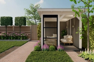 3677 buitenverblijf parijs 2480x3960 mm wit grijs  rechterkant