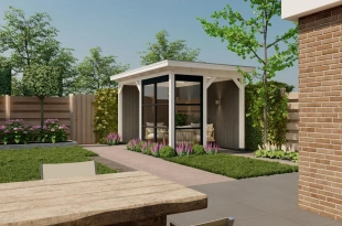 3677 buitenverblijf parijs 2480x3960 mm wit grijs  rechterzijkant