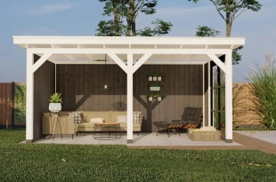 3680 buitenverblijf parijs l 2980x4960 mm wit grijs vooraanzicht 1