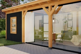 3682 buitenverblijf parijs l dakmaat 8560x3810mm staandermaat 8020x3270mm  naar binnen