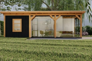 3682 buitenverblijf parijs l dakmaat 8560x3810mm staandermaat 8020x3270mm  voorzijde