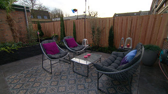 Restpartij Schagen: 4 stuks Douglas fijnbezaagd plankenscherm 19-planks 15 mm, 180 x 180 cm t.b.v. b