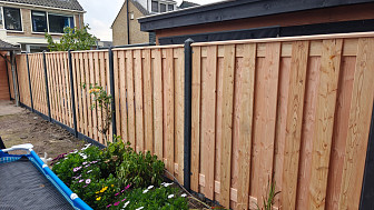 Tuinscherm Zillertal geschaafd onbehandeld Douglashout 17-planks 180x180 cm