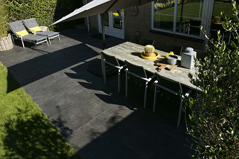 Outletpartij Edam: Actietegel Keramiek op Beton 60x60x4 cm Cendre Feu