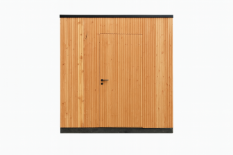 JWOODS Berging 196x248 cm, Geschaafd met verticaal triple rabat naturel