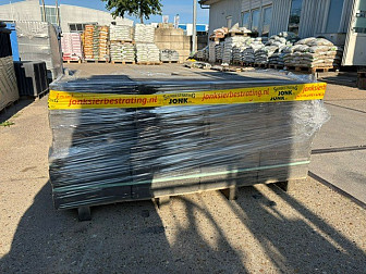 Restpartij Schagen: 8m2 Straksteen 20x30x5 cm Antraciet
