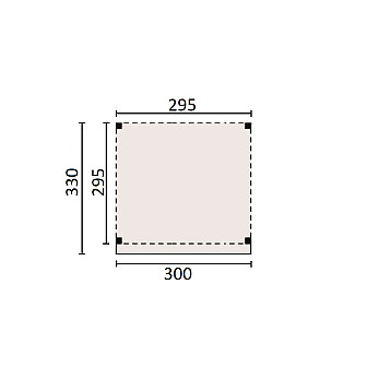 JWOODS Douglas Schuur 200x200 cm, Geschaafd met Zweeds Rabat Zwart