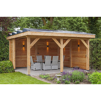 Doe-het-zelf overkapping Wezep onbehandeld geschaafd douglas 500x370x262 cm
