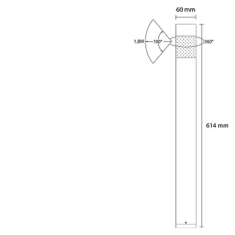 Outdoorpro+ Staande Lamp Vela Cirkel Zwart Groot