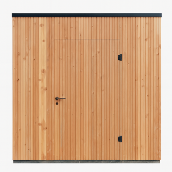 JWOODS Berging 144x144 cm, Geschaafd met verticaal triple rabat naturel