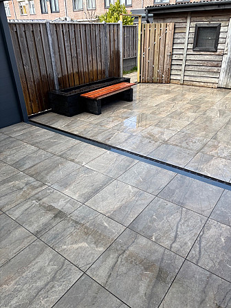 Restpartij Zwanenburg: ca. 5m2 GeoCeramica Pointer 60x60x4 cm Bresscia Taupe