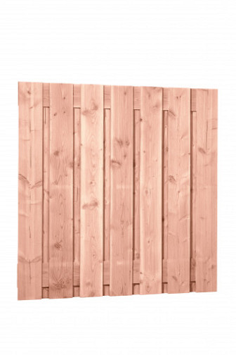 Douglas Tuinscherm 15-planks 180x180 cm, Fijnbezaagd