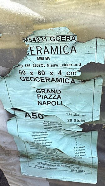 Restpartij Almere: 8.64m2GeoCeramica® 60x60x4 Gr. PIAZZA Napoli