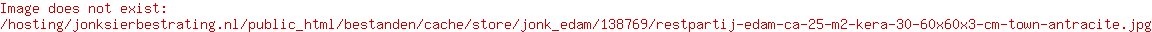 Restpartij Edam: ca. 25 m2 Kera 3.0 60x60x3 cm Town Antracite