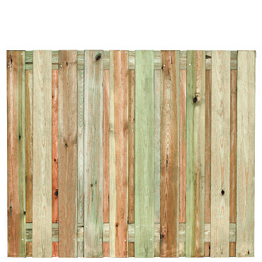 Grenen Tuinscherm 21-Planks Scherm Recht Verticaal 180x150 cm