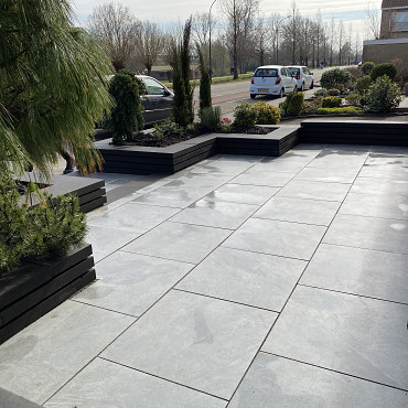 Actietegel keramiek op beton 60x60x4 cm Slate Design Grey