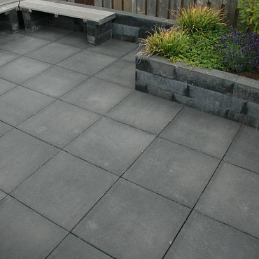 Betontegels 50x50x4 cm Antraciet met facet