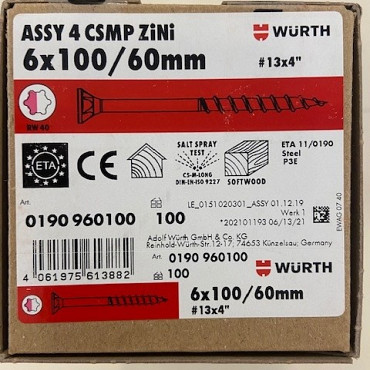 ASSY 4 CSMP ZiNi st zn-ni DD vzk freesholte RW 6X100/60