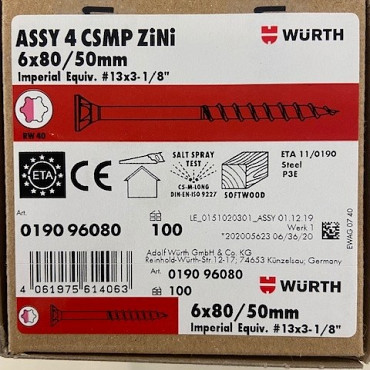 ASSY 4 CSMP ZiNi st zn-ni DD vzk freesholte RW 6X80/50