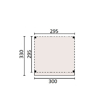 JWOODS Douglas Schuur 200x200 cm, Geschaafd met Zweeds Rabat Zwart