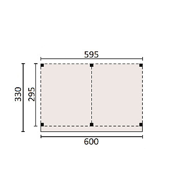 Outlet Schagen: zelf afbreken JWOODS Buitenverblijf 600x300cm, Fijnbezaagd