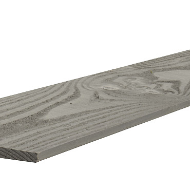 Douglas Zweeds Rabat Plank, 1,1-2,7 x 19,3 x 300 cm, Grijs Gespoten