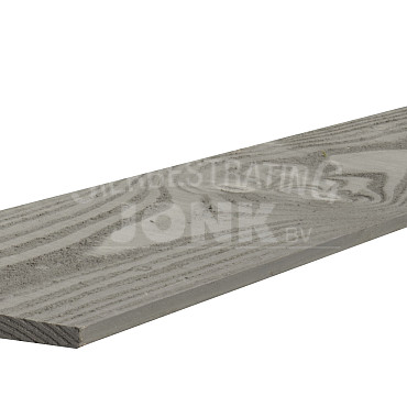 Douglas zweeds rabat plank, 1,1-2,7 x 19,3 x 500 cm., grijs gespoten
