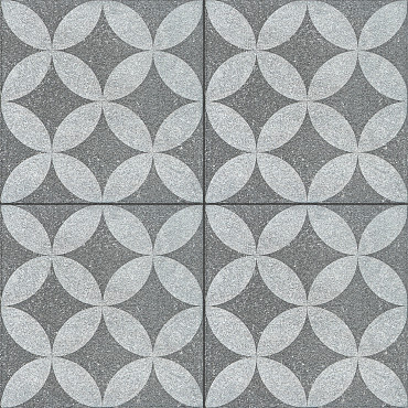 GeoProArte Design 60x60x4 cm Belgian Blue Dark Grey Flower