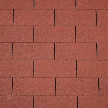 Dakshingles recht rood - pak 3 m²