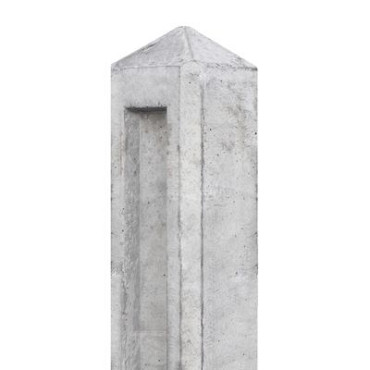 Beton Hekwerk Eindpaal 10x10x145 cm, Grijs