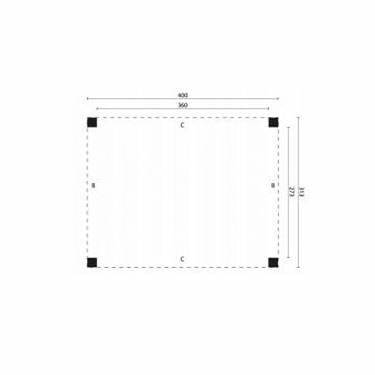 JWOODS Buitenverblijf XL Modern 400x314 cm