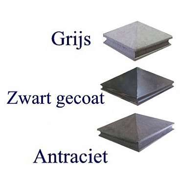 paalm. met sierrand 44x44 zwart beton